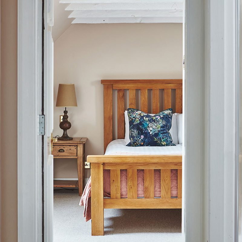 The hallway into the double bedroom in the eaves in the Attic Apartment part of Brambles of Inveraray Hotel in Scotland