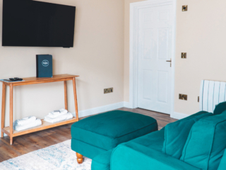 The living room in the Campbell Apartment part of Brambles hotel in Inveraray in Scotland