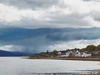 View across the water to Inveraray where Brambles of Inveraray hotel is located