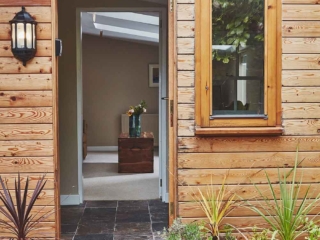 The entrance into the Garden Suite in Brambles hotel in Inveraray in Scotland