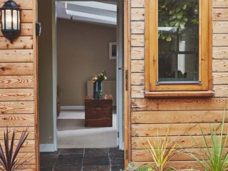 The entrance into the Garden Suite in Brambles hotel in Inveraray in Scotland